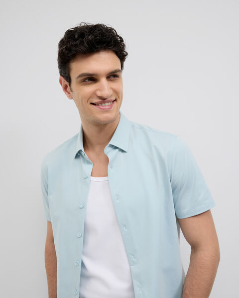 Travel Performance Short Sleeve Shirt, Light Blue, hi-res